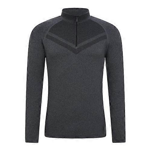 Mountain Warehouse Mens Ventina Seamless Zip Neck Base Layer Top