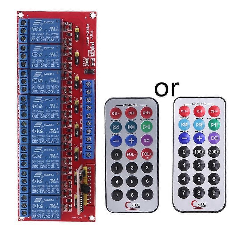 Infrared Relay,8 Channel Infrared Remote Control Switch Relay MultiFunction
