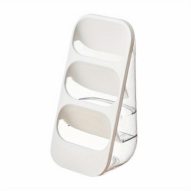1pc Utensil Rack, Home Chopsticks Fork Knife Storage Rack, 3-Grids Washable Wall-mounted Desktop Shelf Three-color Optional Oblique Insert Multi-funct