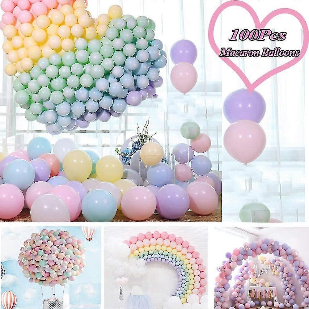 Globos Pastel, 100pcs Globos Coloridos, Globos Pastel