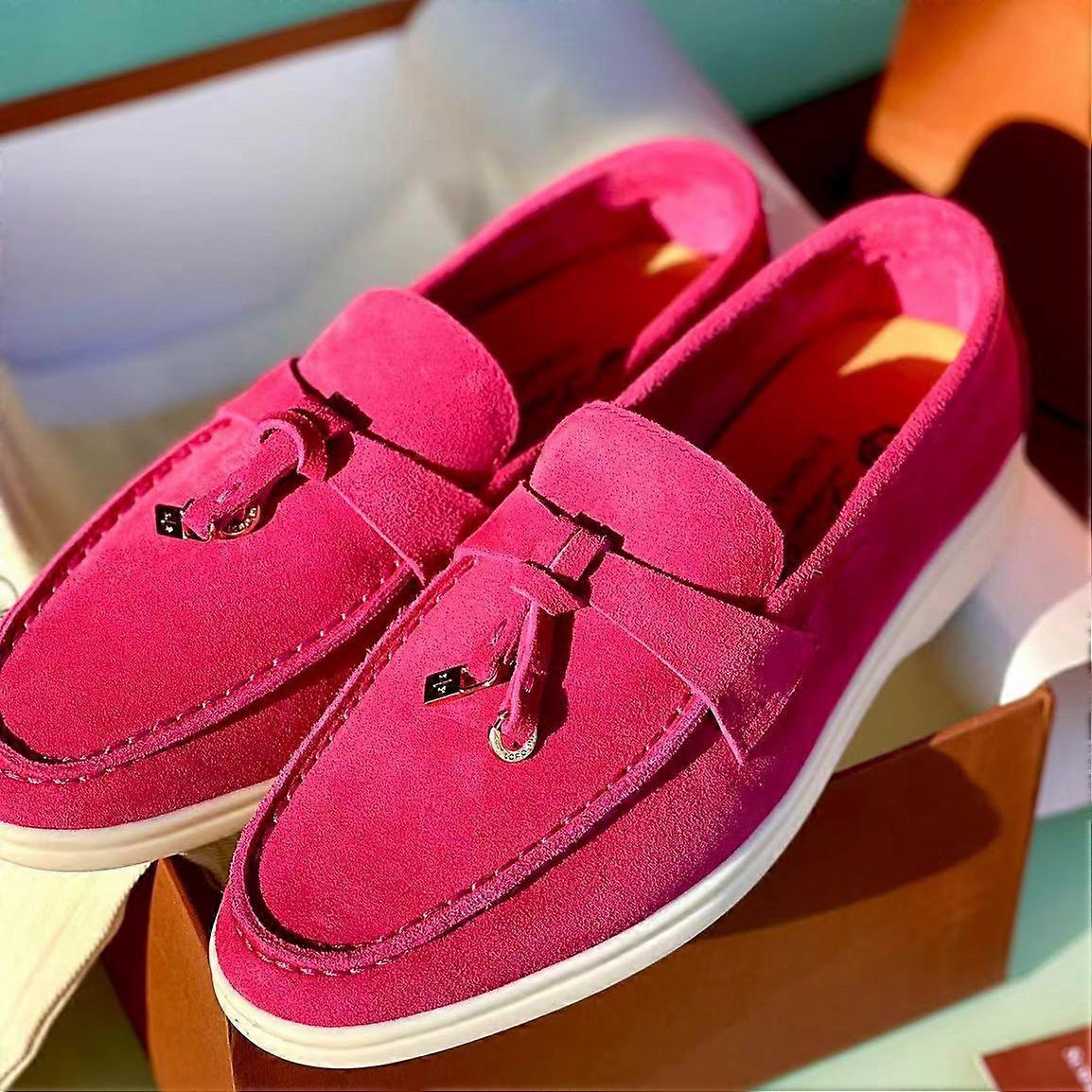 Summer Running Shoes Women Loafers Suede Causal Moccasin Lock Beanie Shoes Comfortable Soft Sole Flat Shoes