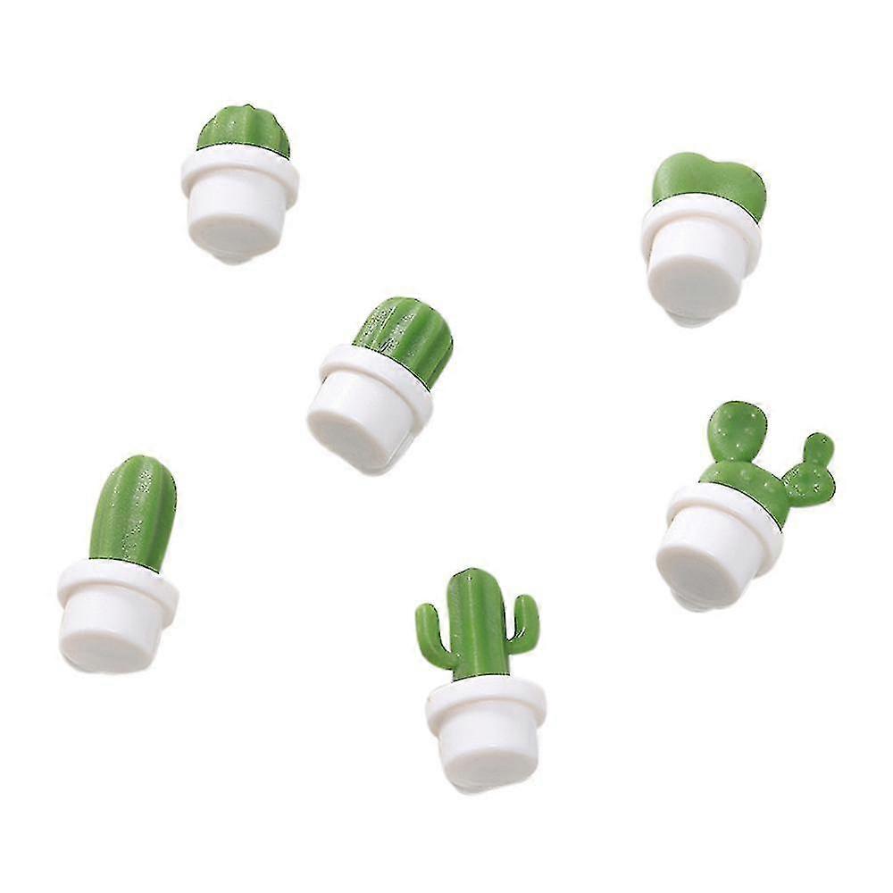 Cute Succulent Plant Magnet Button Cactus Refrigerator (4set (24pcs))