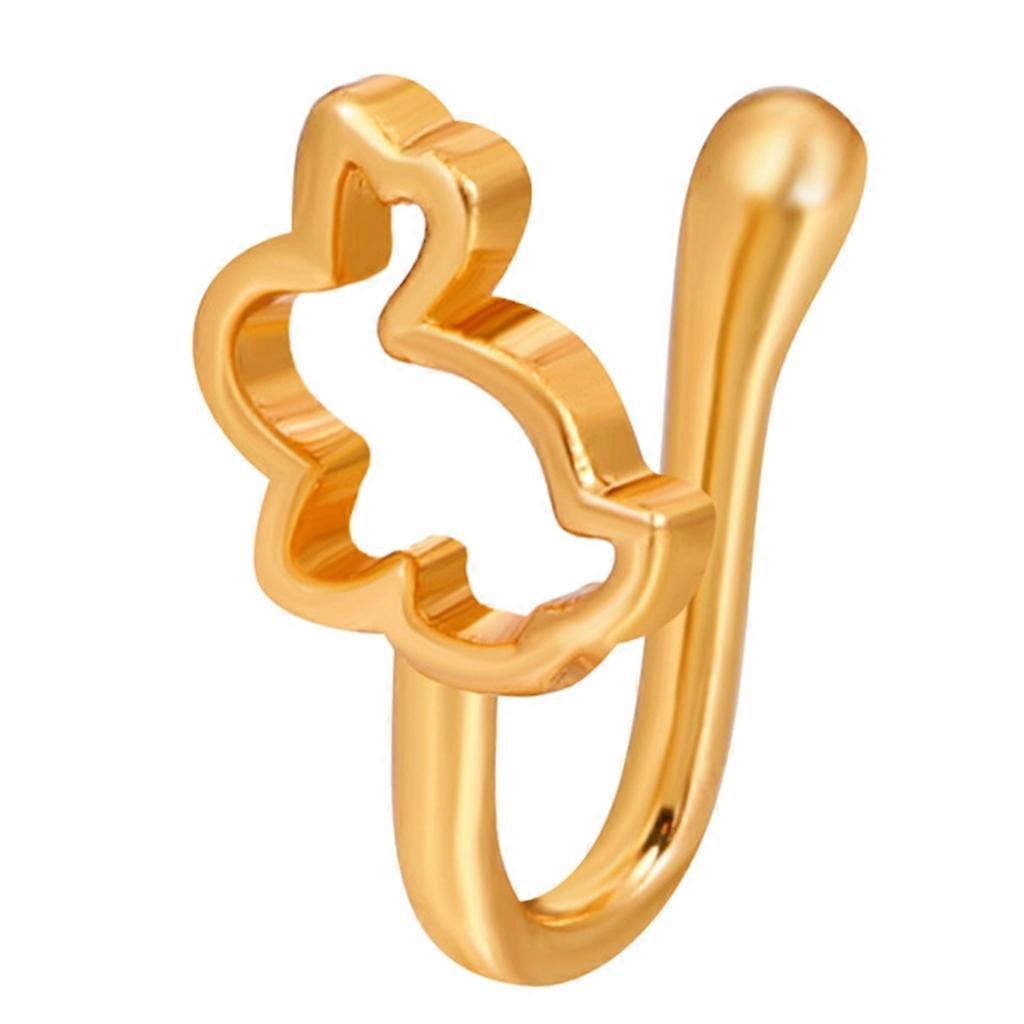 U-Shaped False Nose Ring Rabbit Shape Nose Nail Nonperforated Nose Clip Jewelry