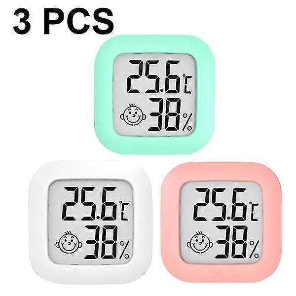 3-pack binnenthermometer, hygrometer digitaal