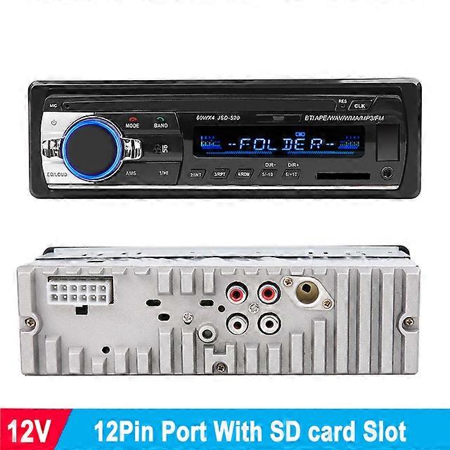 Car Radio Stereo Digital JSD-520 Bluetooth 1 Din MP3 Player 4 x 60W FM Audio Stereo Receiver Music USB/SD with In Dash AUX Input