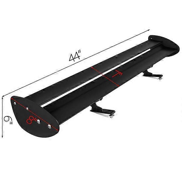 43 / 53 Inch Lightweight Universal Rear Wing Spoiler Single / Double Streamline Deck Set for Any Hatchback with Even Trunk