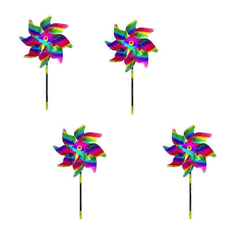 Bird Scarecrow Decoration, 4pcs Reflective Windmill, Anti-Bird Windmill, Scarecrow Windmill to Protect and Decorate Garden, Farm, Orchard