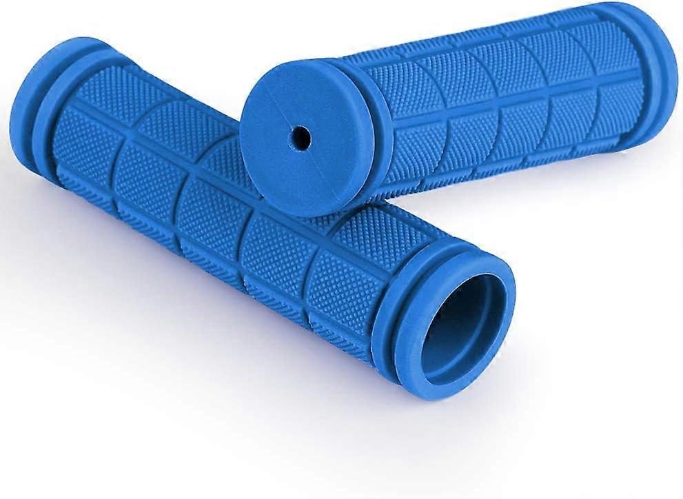 Ergonomic Bicycle Handlebar Grips Handlebar Grips 1 Pair Non-Slip Soft RubberDark blue