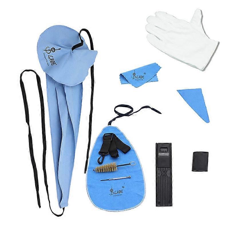 10-piece saxophone cleaning care with shell kit, suitable for clarinet,wind instruments