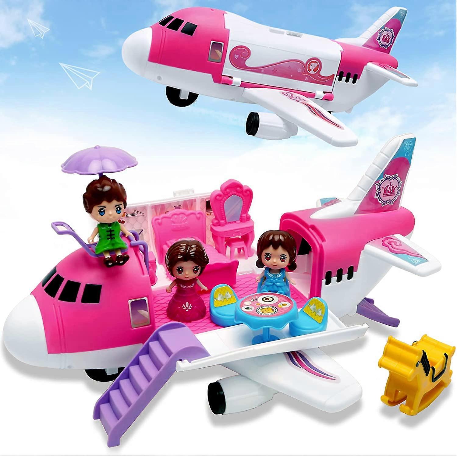 Toys for Girls,Pink Airplane Toy Toddler Toys for Year Old