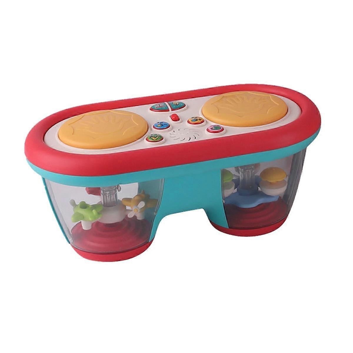 Baby Musical Drum Toy with Rotating Lights and Sounds, Color Change Night Light Drum Projector with Music for Kids