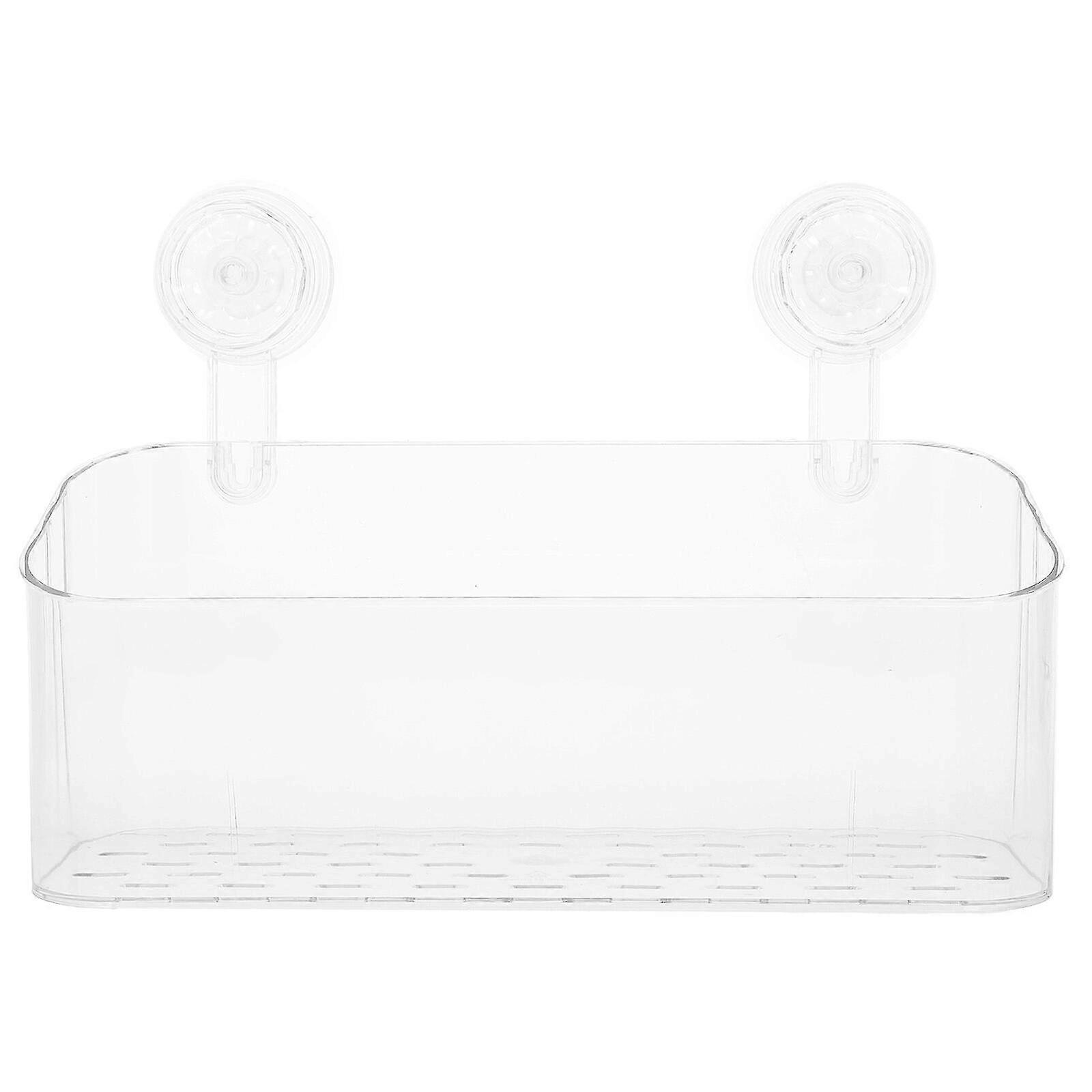 Suction Cup Type Wall Mounted Storage Holder Bathroom Shower Shelf Wall Container Size L