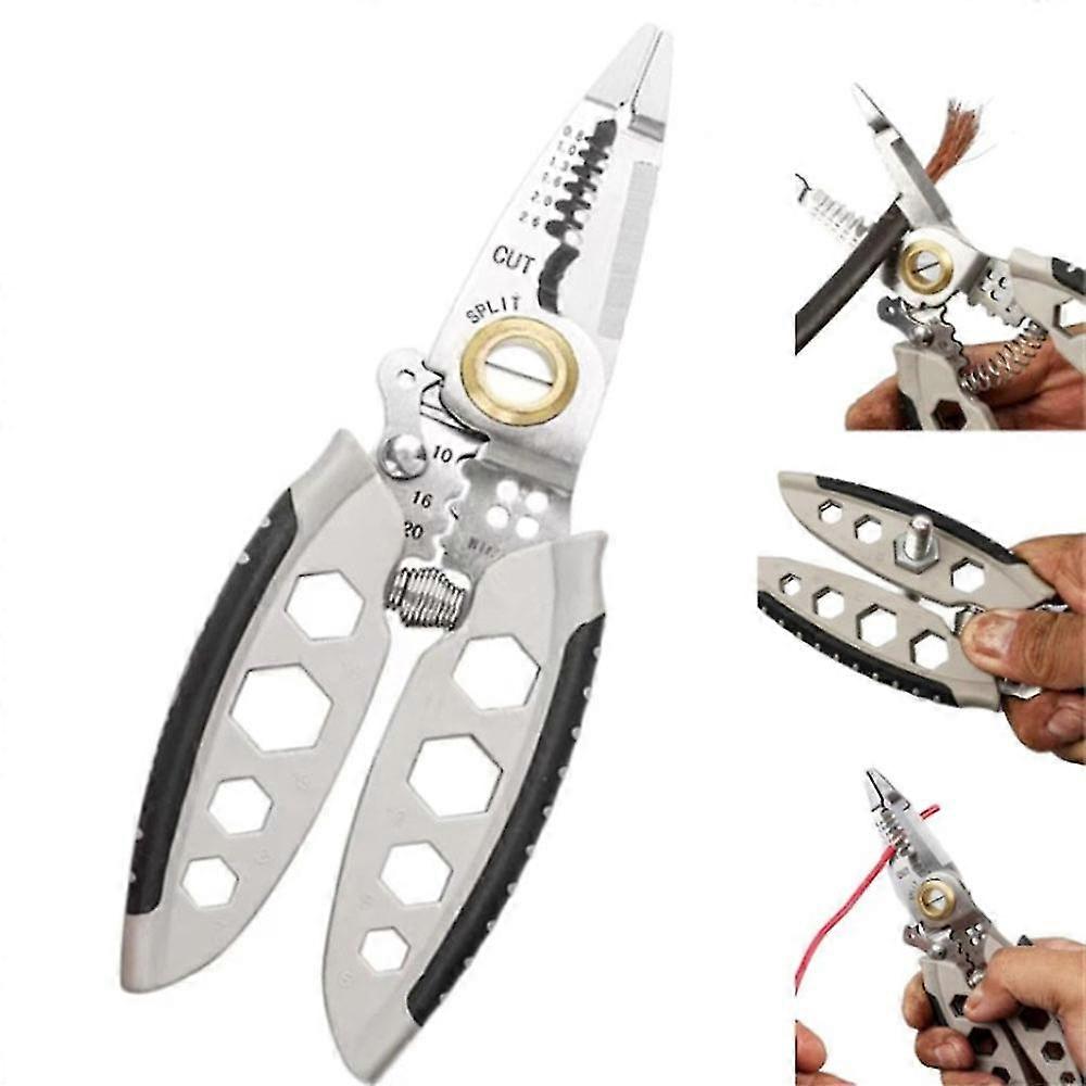 1/2/3pcs 7-inch Multipurpose Wire Stripper, Multi-tool Wire Cutter For Stripping