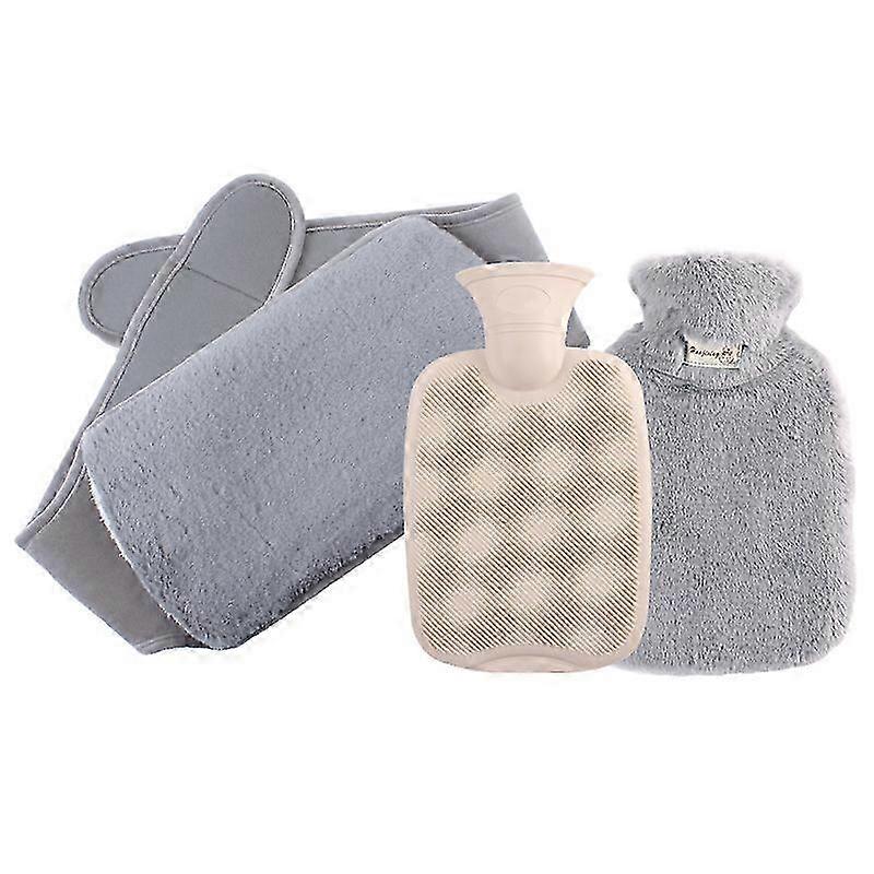 Hot Water Bag, Rubber Hot Water Bottle with Waist Cover for Menstrual Cramps, Pain Relief, Warm Water Pouch with Soft Plush Hand Waist Warmer Cover