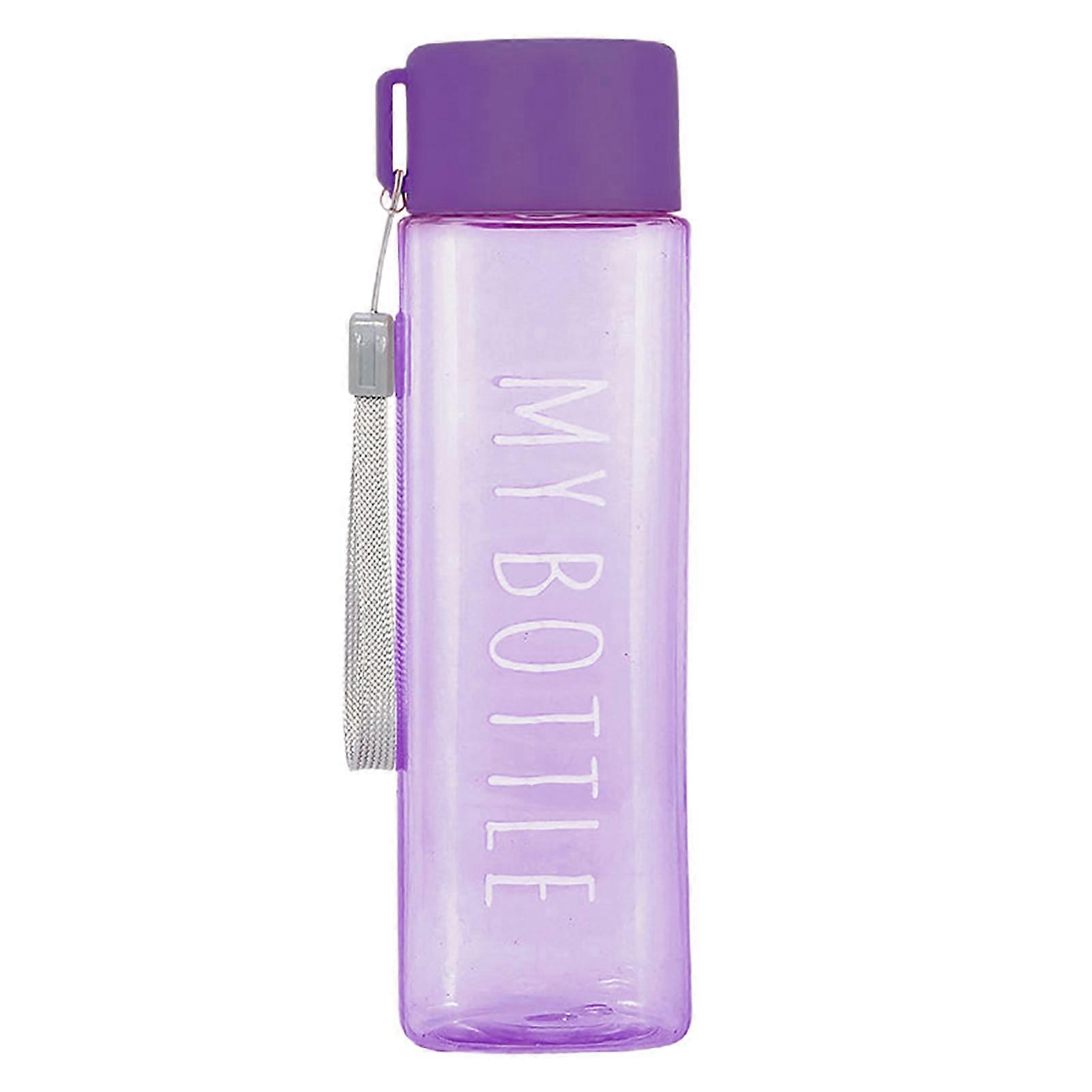 500ml Sports Bottle Large Capacity Fall Resistant Portable Square Water Mug with Handle for Camping