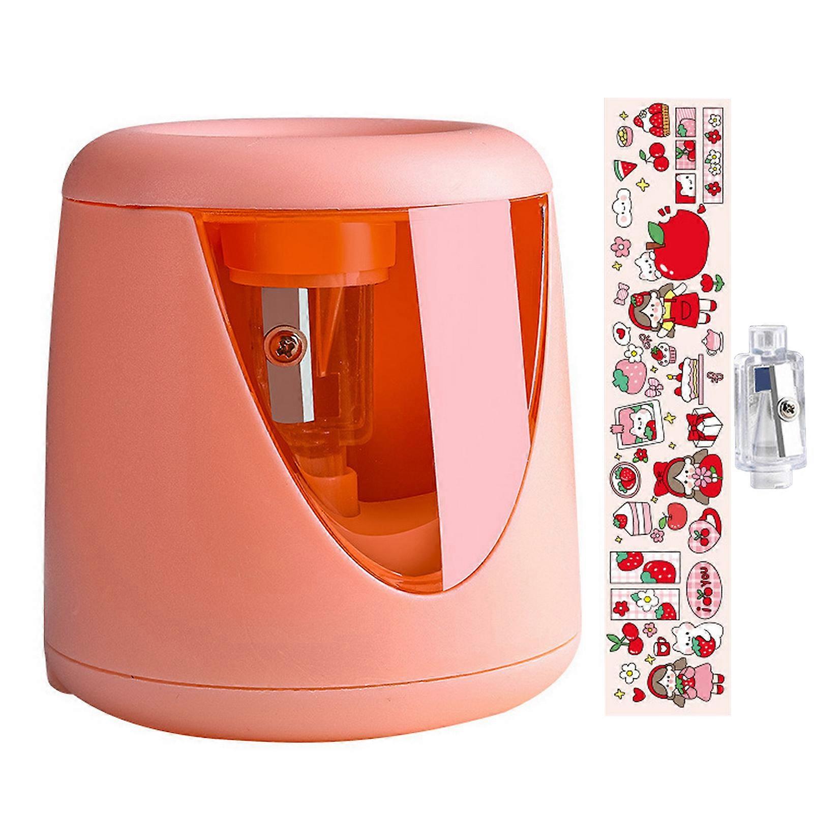 Pencil Sharpener Battery Operated Compact Size Transparent Visible Shavings Bin Design Universal Save Labor Automatic Electric Pencil Sharpener Gift O