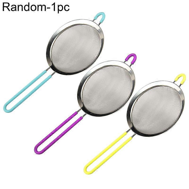 Stainless Steel Handheld Screen Mesh Oil Strainer Flour Sieve Colander Sifter