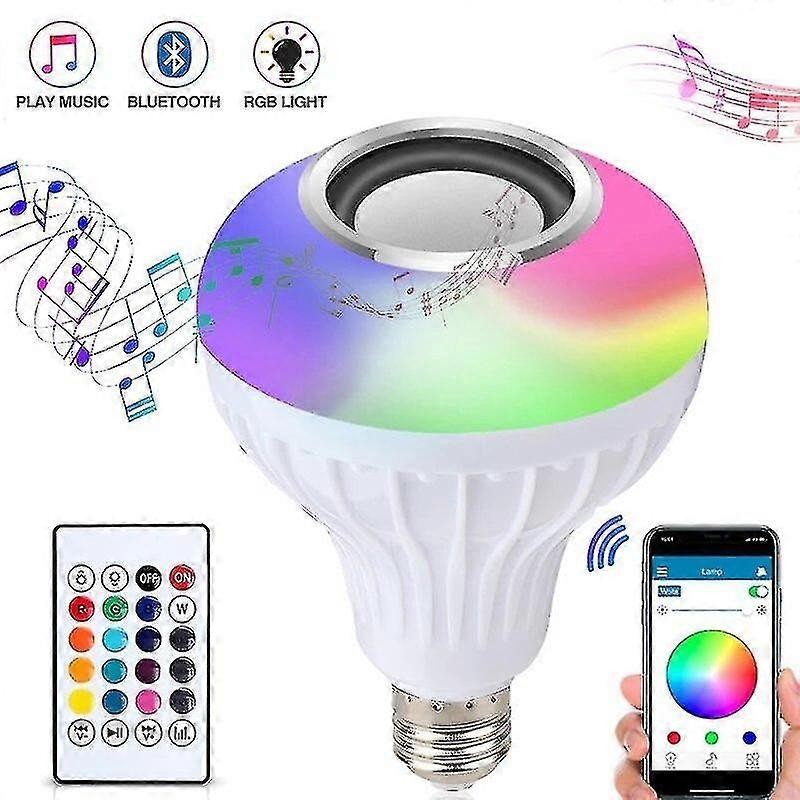 Bluetooth Music Remote Control Bulb Led Music Bulb Rgb Colorful Remote Control Music Bulb Lamp
