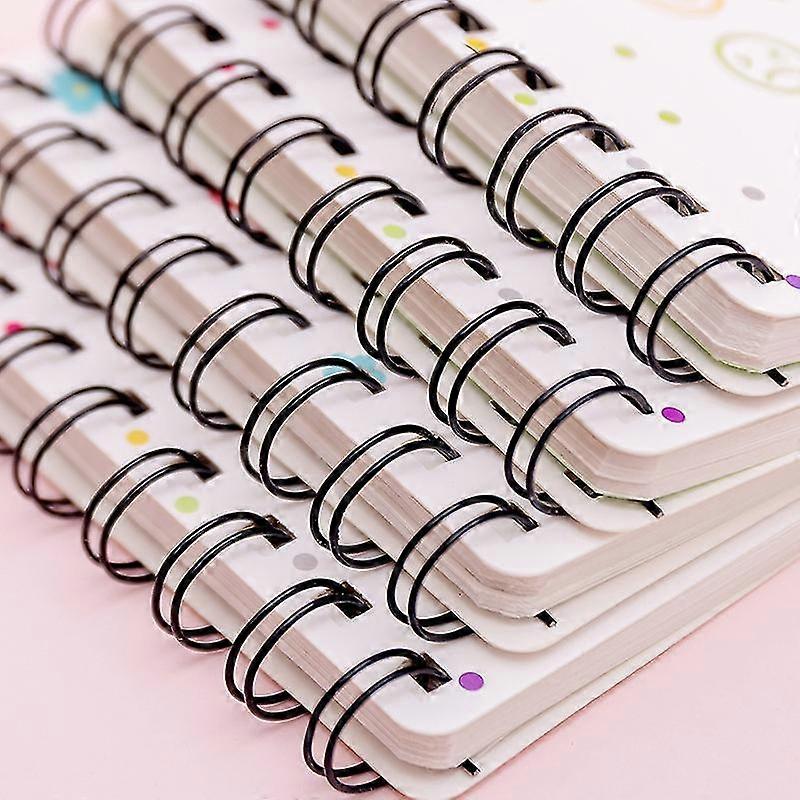 1 Pc Kawaii Small Spiral Notebook Paper Message Pad Cute Flower Pattern A7 Mini Pocket Book Student School Supplies