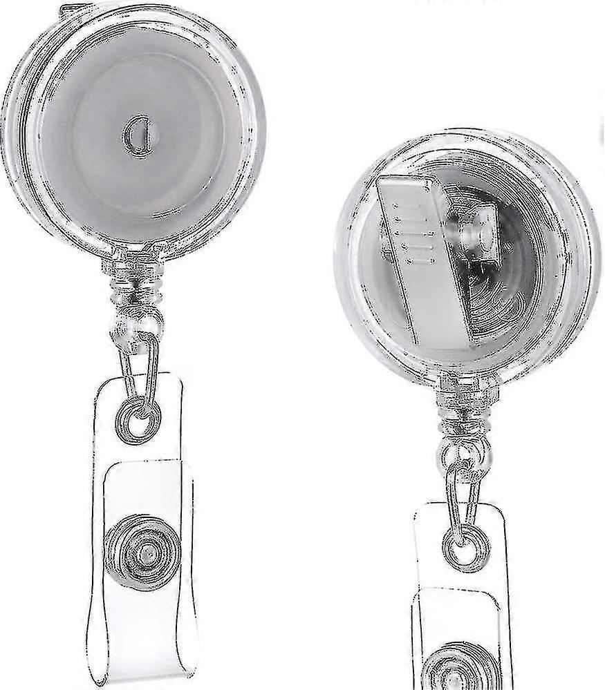 2 Pack - Retractable Id Name Badge Holder Reels