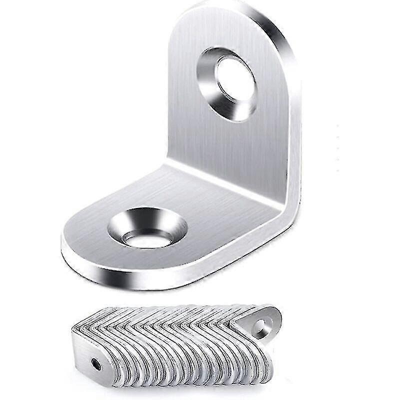 20 Pcs 20x20mm Right Angle Bracket, Stainless Steel Angle Bracket 90 Degree Corner Bracket, L Shaped Angle Bracketsilverfonepro