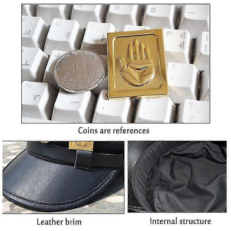 Chapeaux Cosplay Adventure Chapeau Réglable En Cuir PU Noir