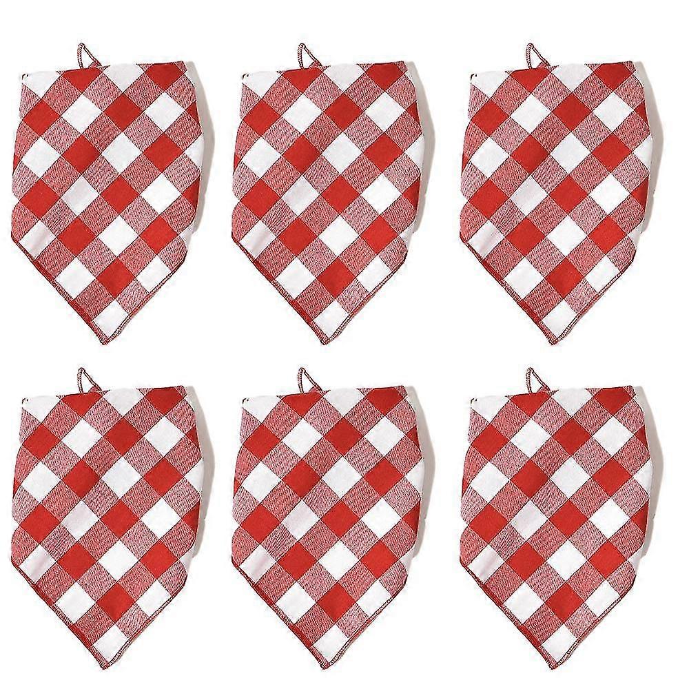 6 Pcs Premium Polyester Fabric Handkerchiefs Dog Scarfs