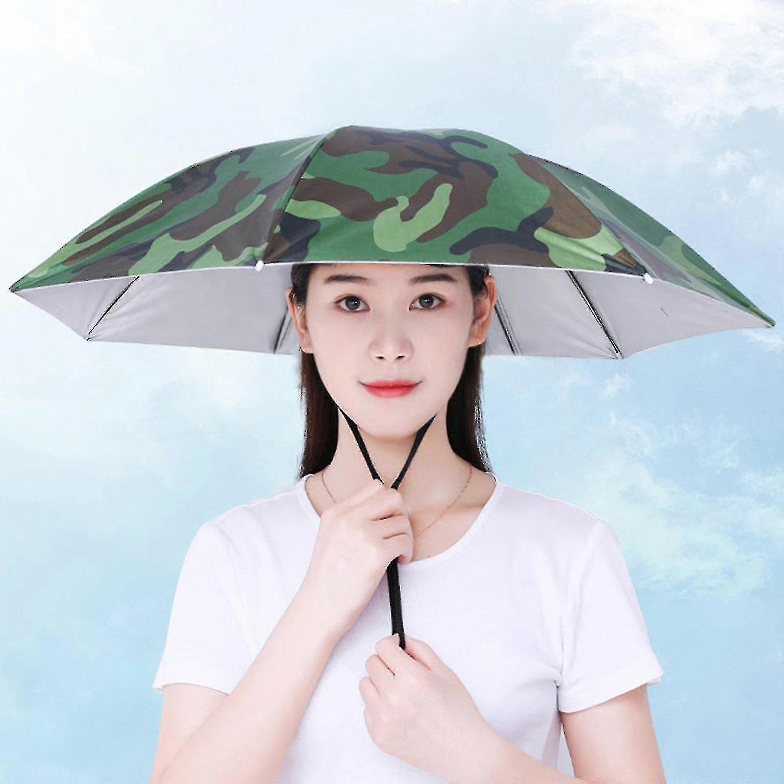 Lot De 3 Chapeaux Parapluie - Style Arc-en-Ciel Et Camouflage - Pour Pêche, Plage Ou Jardinage