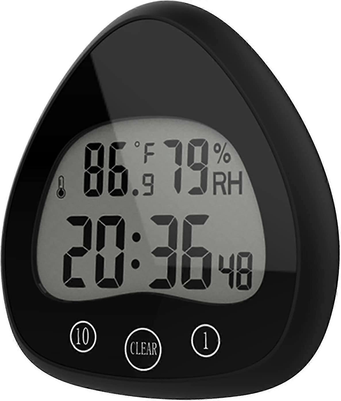 Digital Bathroom Shower Kitchen Clock Timer With Alarm, Waterproof For Water Splashes, Visual Countdown Timer, Time Management Tool, Indoor Tempe