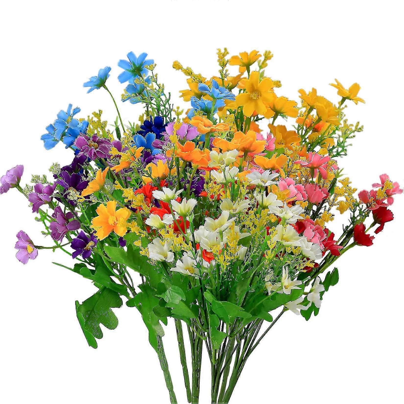 10 Stck Knstliche Blumen, Dekorative Knstliche Seidenblumen, Seidentuch  Faux Fake Gnseblmchen Wildblumen, Grne Strucher | Fruugo DE