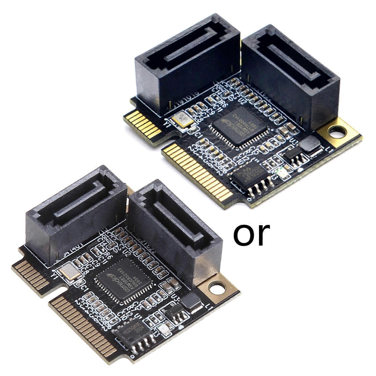 SATA Card 2 Port, SATA Expansion Card High Defination for SATA Hard Drives