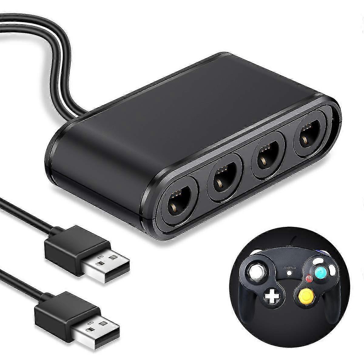 Game Cube Gc / Wavebird To Nintendo Switch Wii U  Pc Usb Controller Adapter Converter Black
