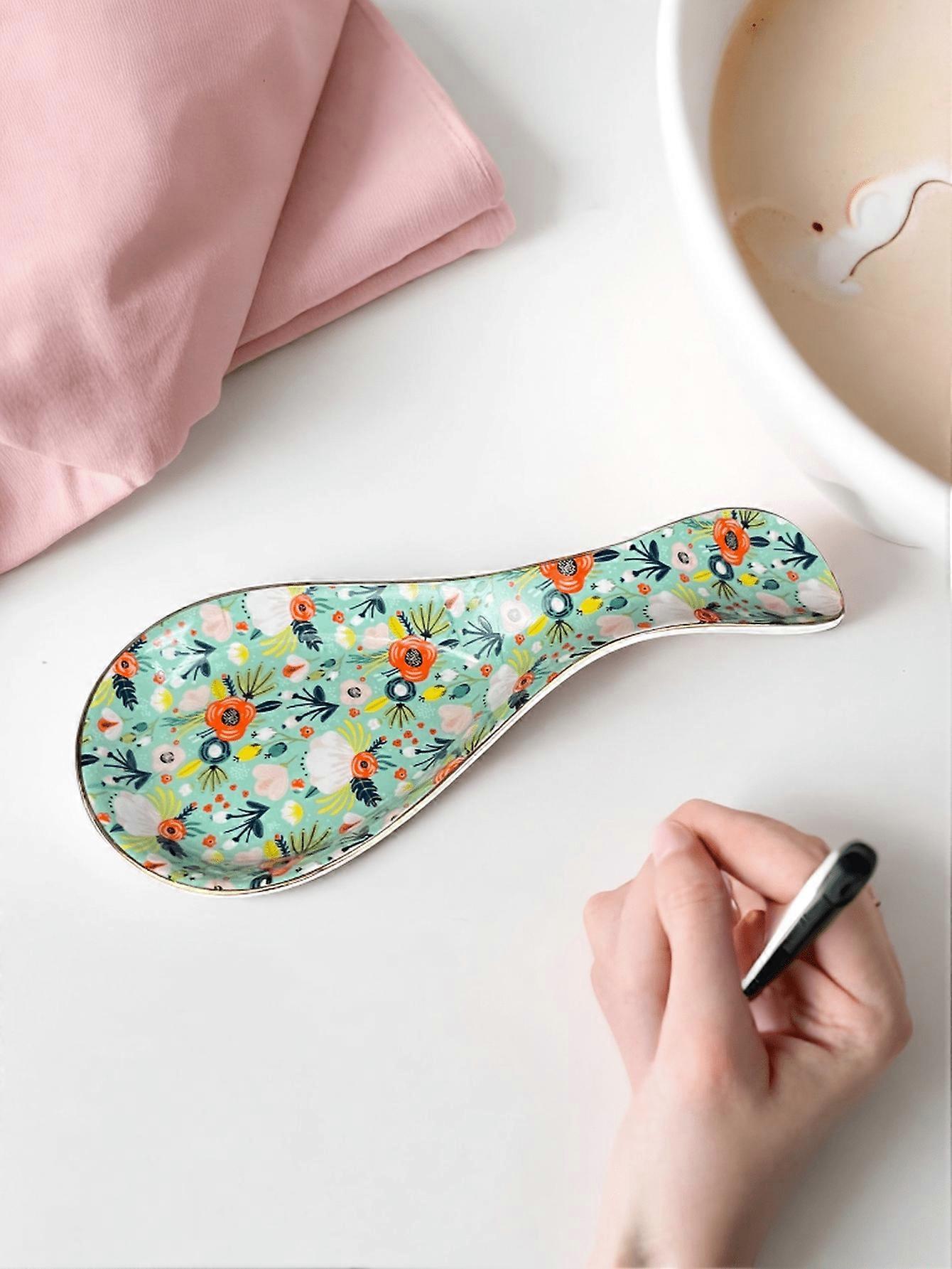 ملعقة سيراميك بقية للموقد ، حامل أواني كونترتوب المطبخ ، زخرفة مطبخ المزرعة الحديثة للمغارف والملاعق والملاعق