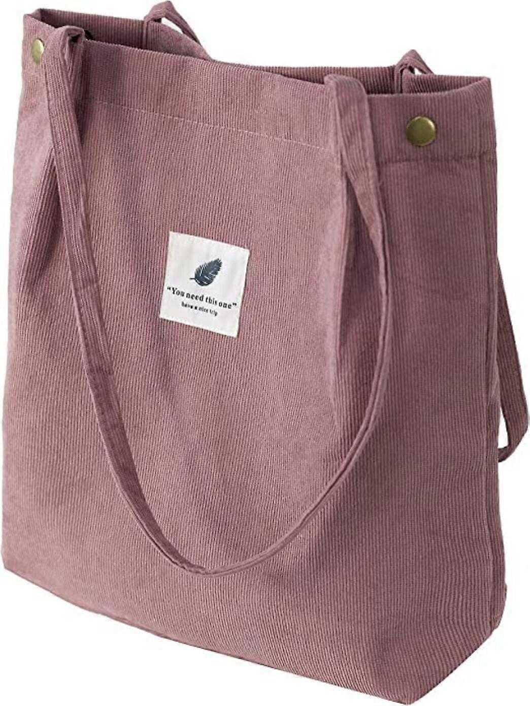 Canvas bag women - leather powder