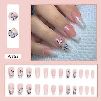 Middelgrote Franse Witte Tips Nep Nagels Com Jelly Lijm Model