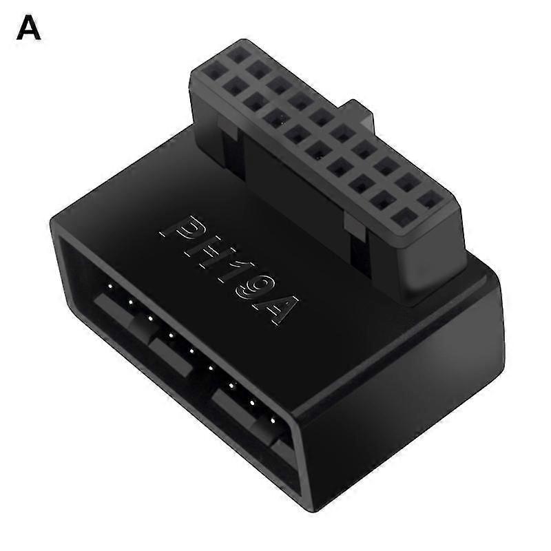 Motherboard USB Converter Easy Installation Lossless Transmission ABS USB3.0 19/20 Pin 90 Degree Adapter for Computer
