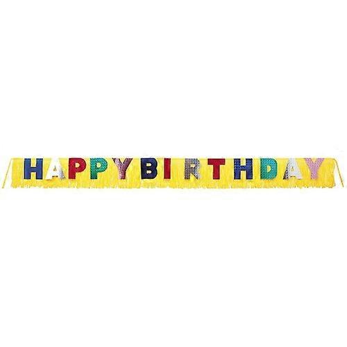 Unique Party Foil Fringe Happy Birthday Banner