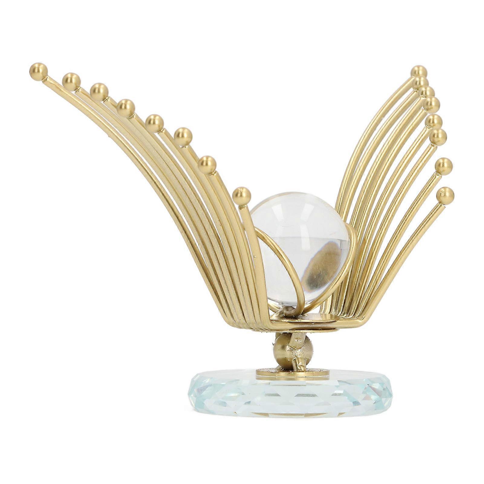 Modern Abstract Flying Eagle Statue with Crystal Ball 16x11.5x7cm