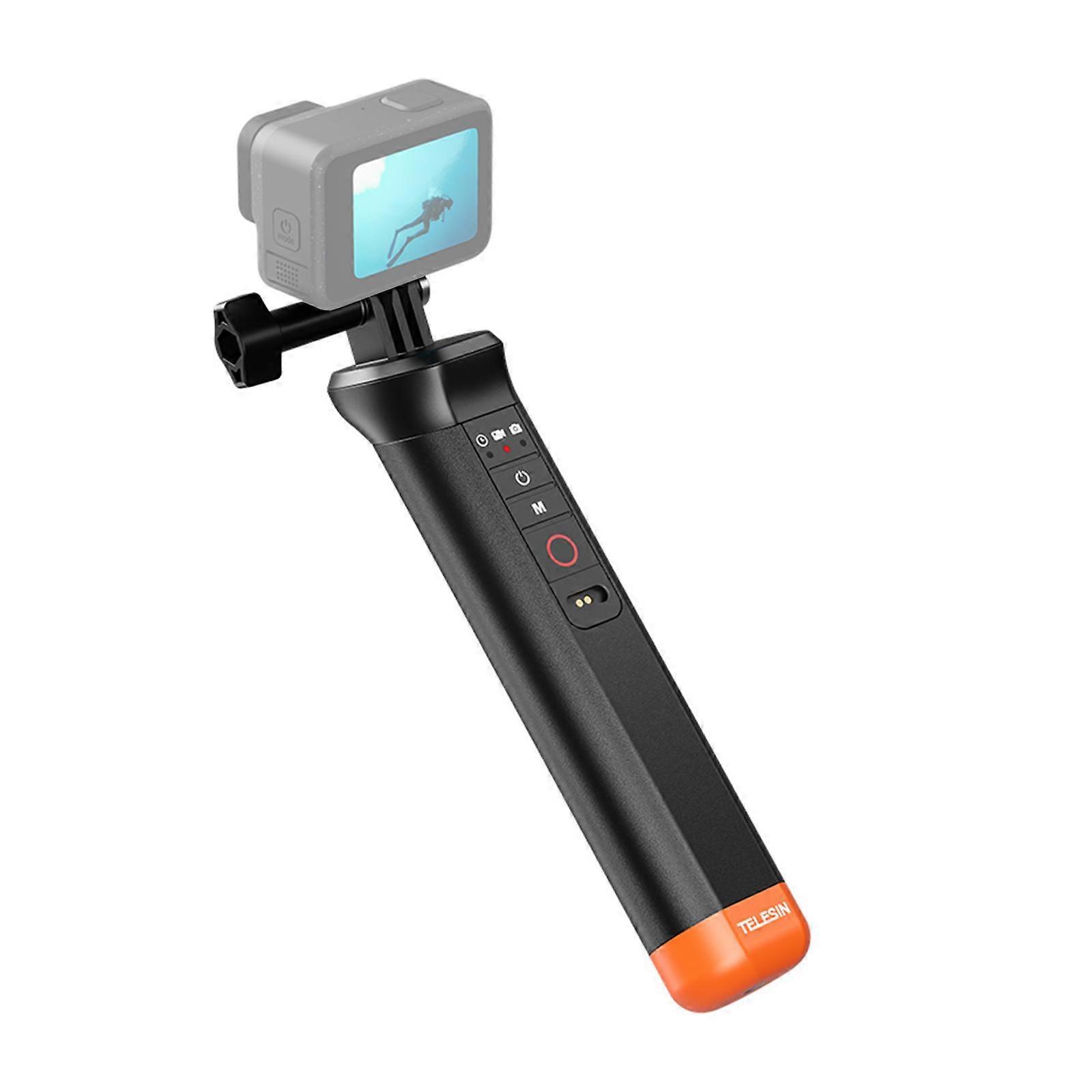 TELESIN Sports Camera Floating Handle Grip with Remote Shutter 15M Waterproof Stick with Wrist