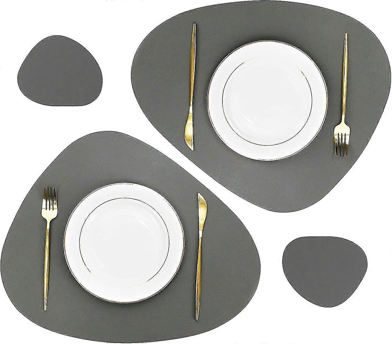 Plmat Set Recycled Leather Table Mat Kitchen Table Decoration,0673