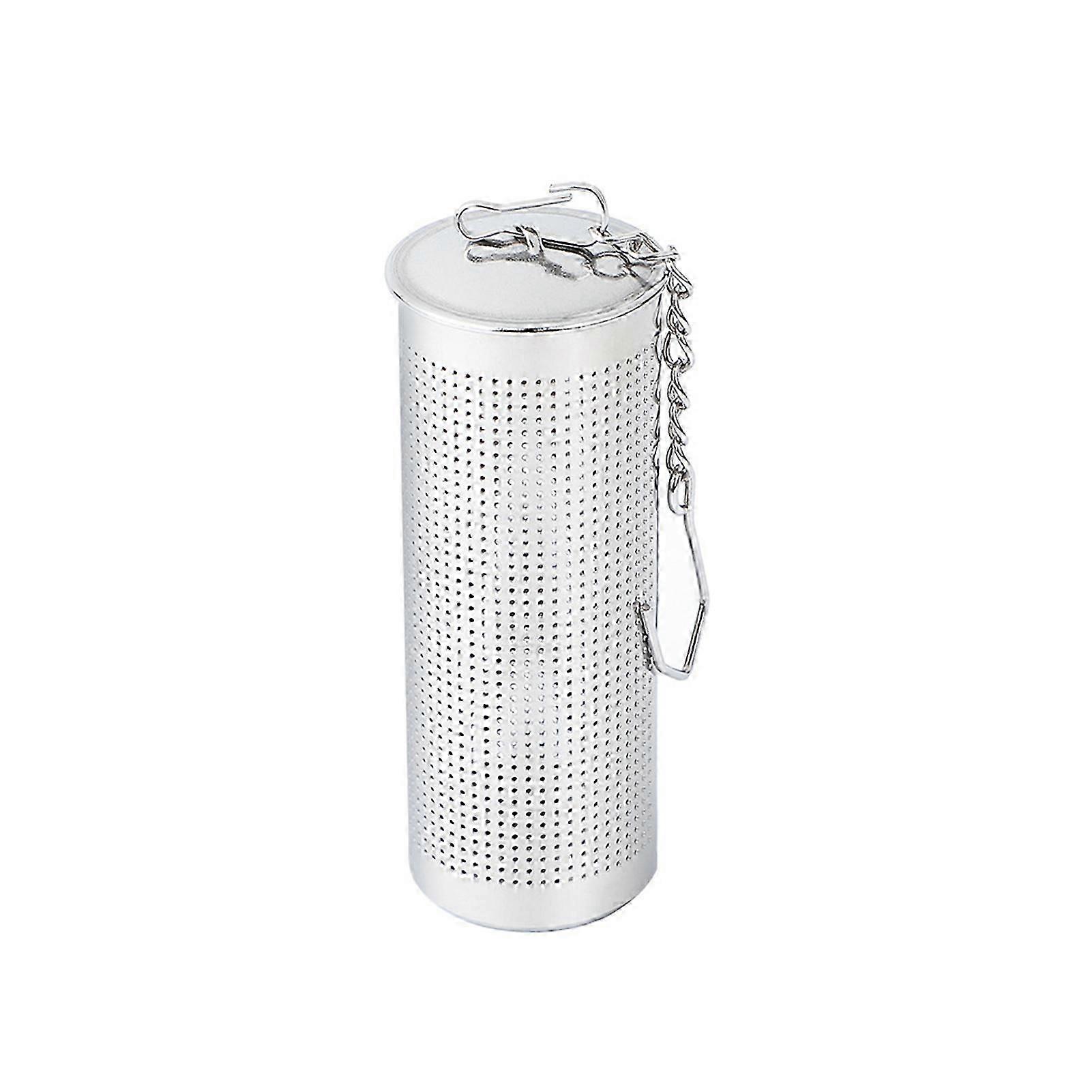 Tea Strainer Stainless Steel Secure Lid Fine Mesh with Handle Simple Operation Food-grade Tea Infuser Jikaixiang