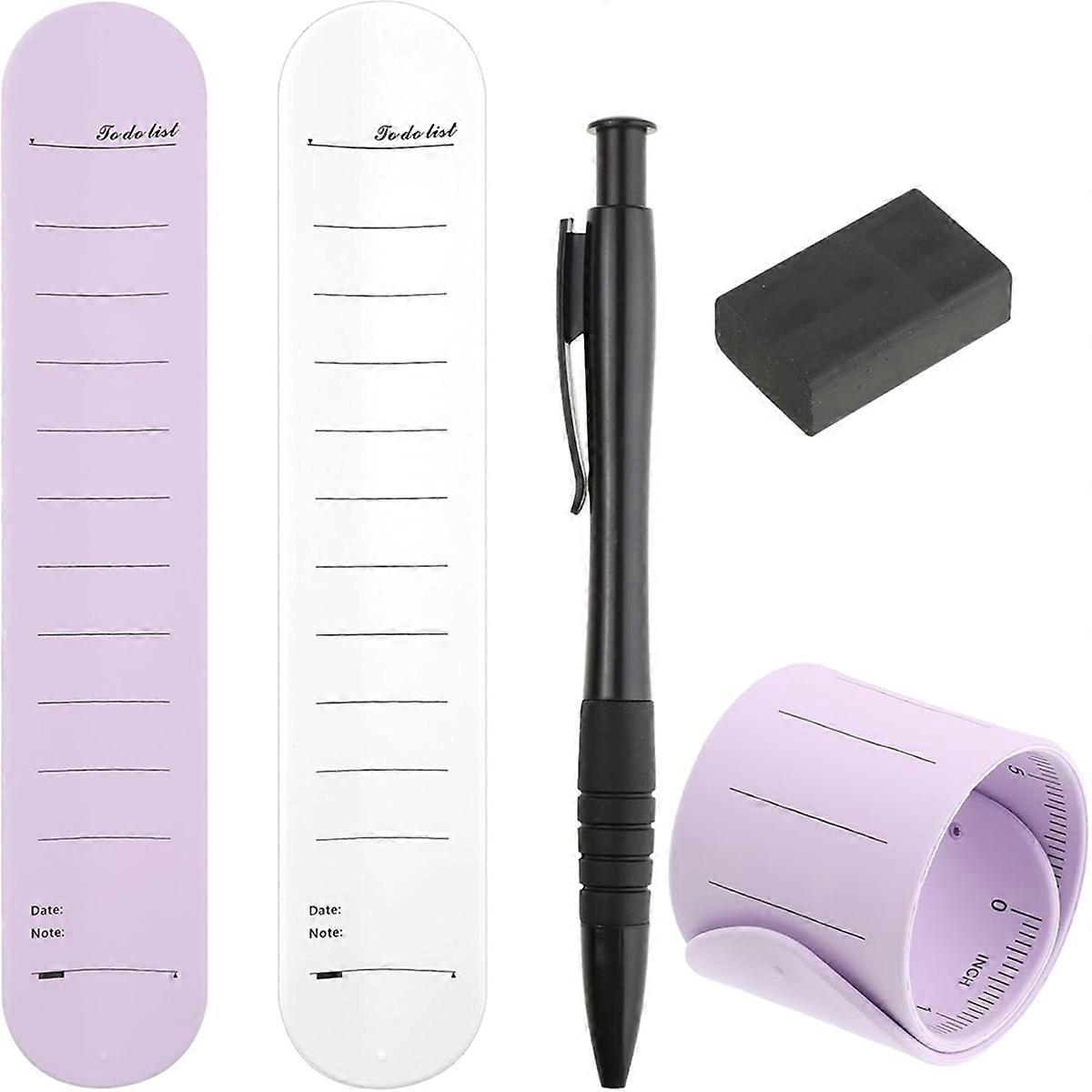 Wearable Notepad, Silicone Memo Wristband with Ruler, Nurse Reminder Erasable Wrist Notepad with Pe