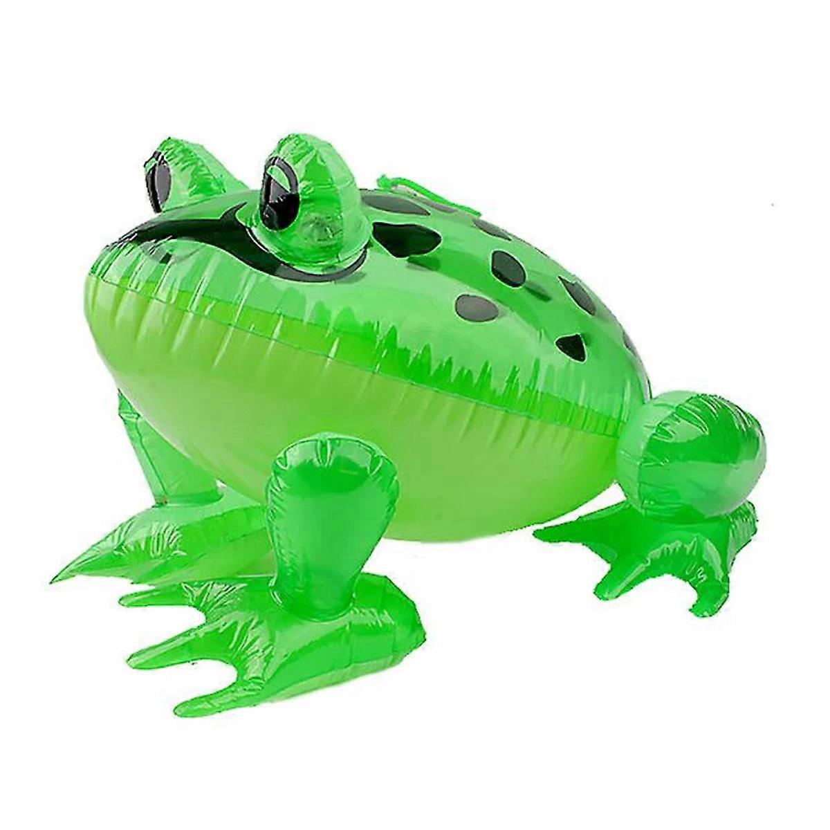 1 Piece Inflatable Frog Animal Model Toy, Bouncing Frog Balloon Inflatable Frog Flashing Bouncing Rope Will Jump Toy Balloon (green) (1 Piece)