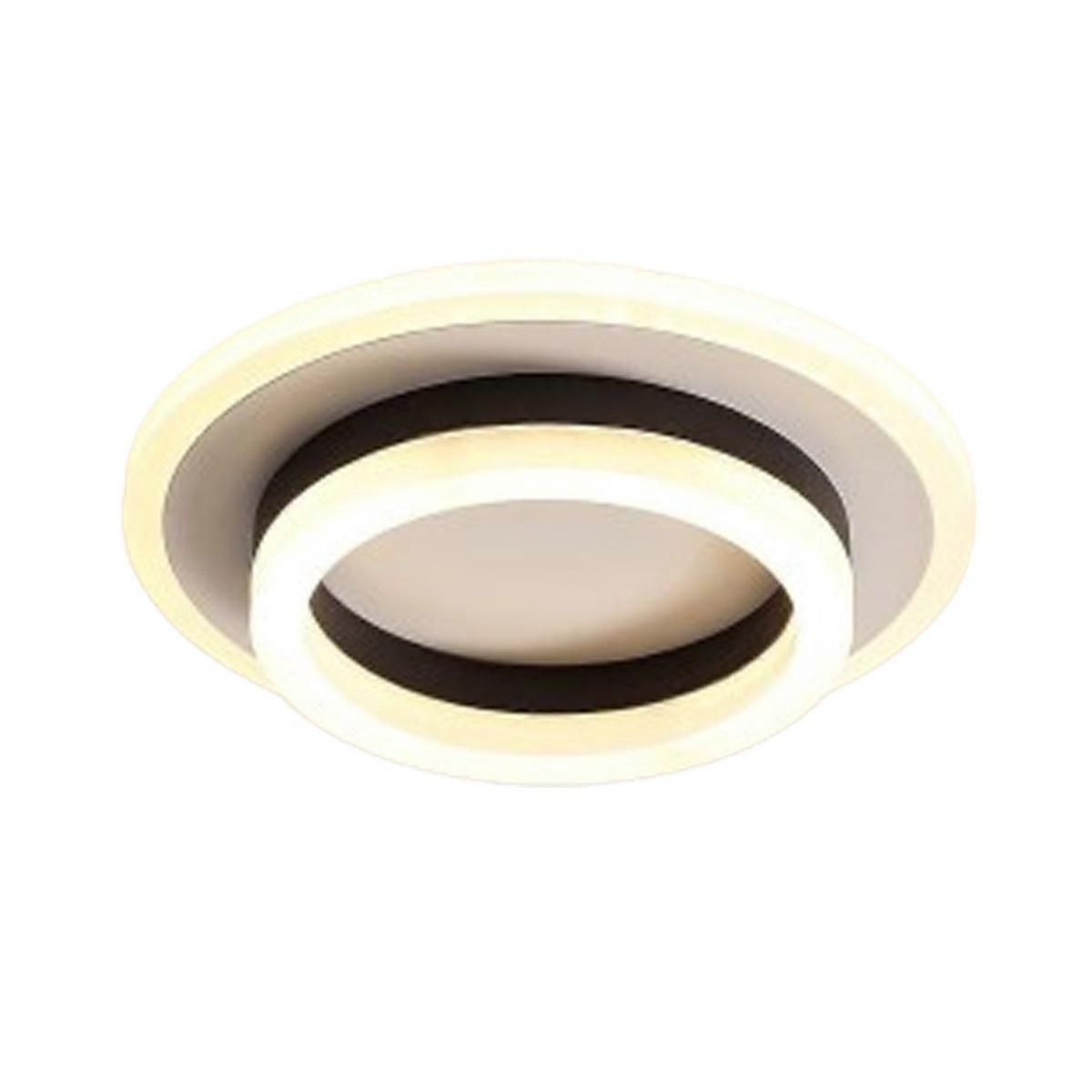 Plafonnier, LED, Télécommande, Dimmable, Rond, Nickel