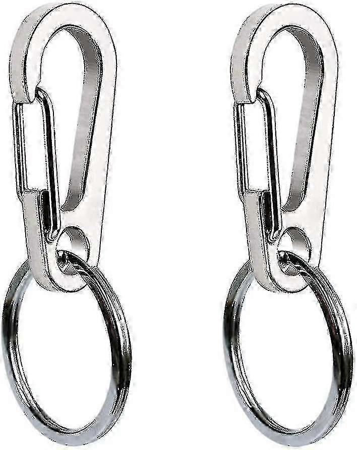 2パックドッグタグクリップ、ステンレススチールヘビーデューティクリップペットIDタグ