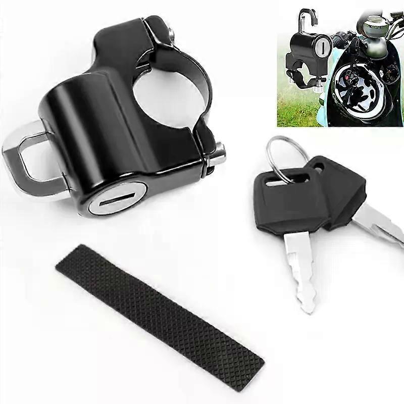 盗難防止ヘルメットロックハンドルバーマウントオートバイ電動バイクユニバーサルセキュリティメタルロック22mm-26mmキーセット付き