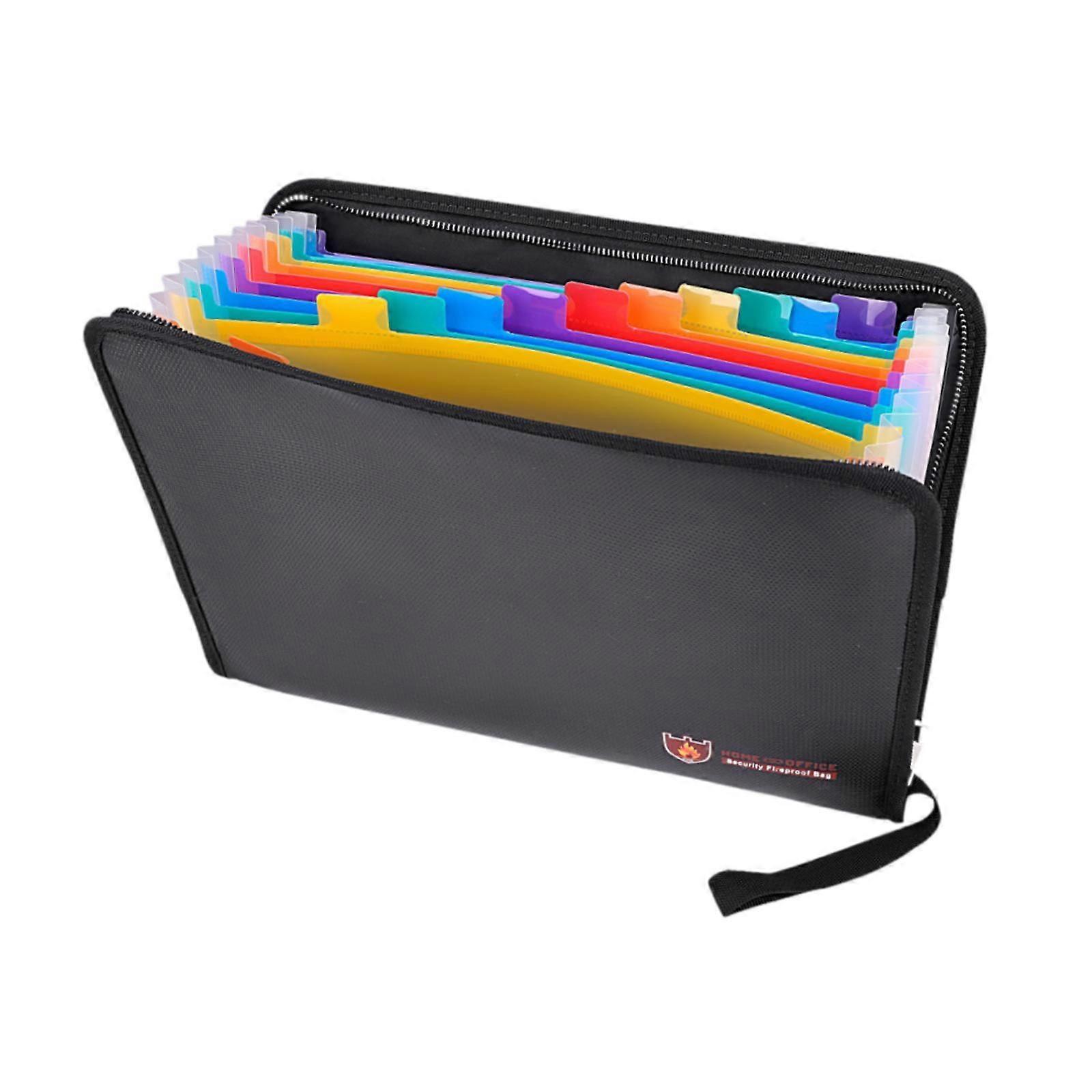 حقيبة مستندات مقاومة للحريق مقتنيات ثمينة مجوهرات أموال آمنة للحريق حقيبة تخزين متعددة