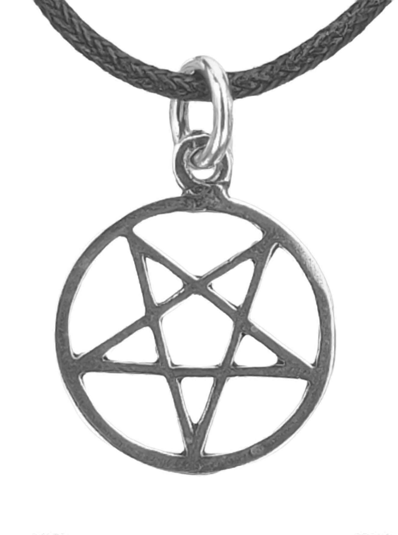 Pentagrama 52 con Cadena de Serpiente - Plata