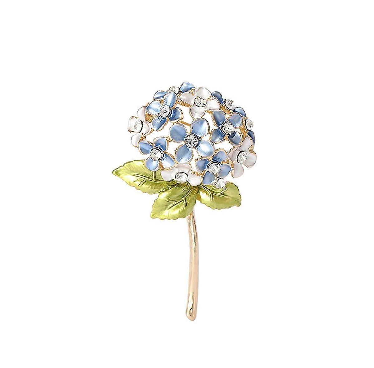 Purple Hydrangea Enamel Brooch for Weddings