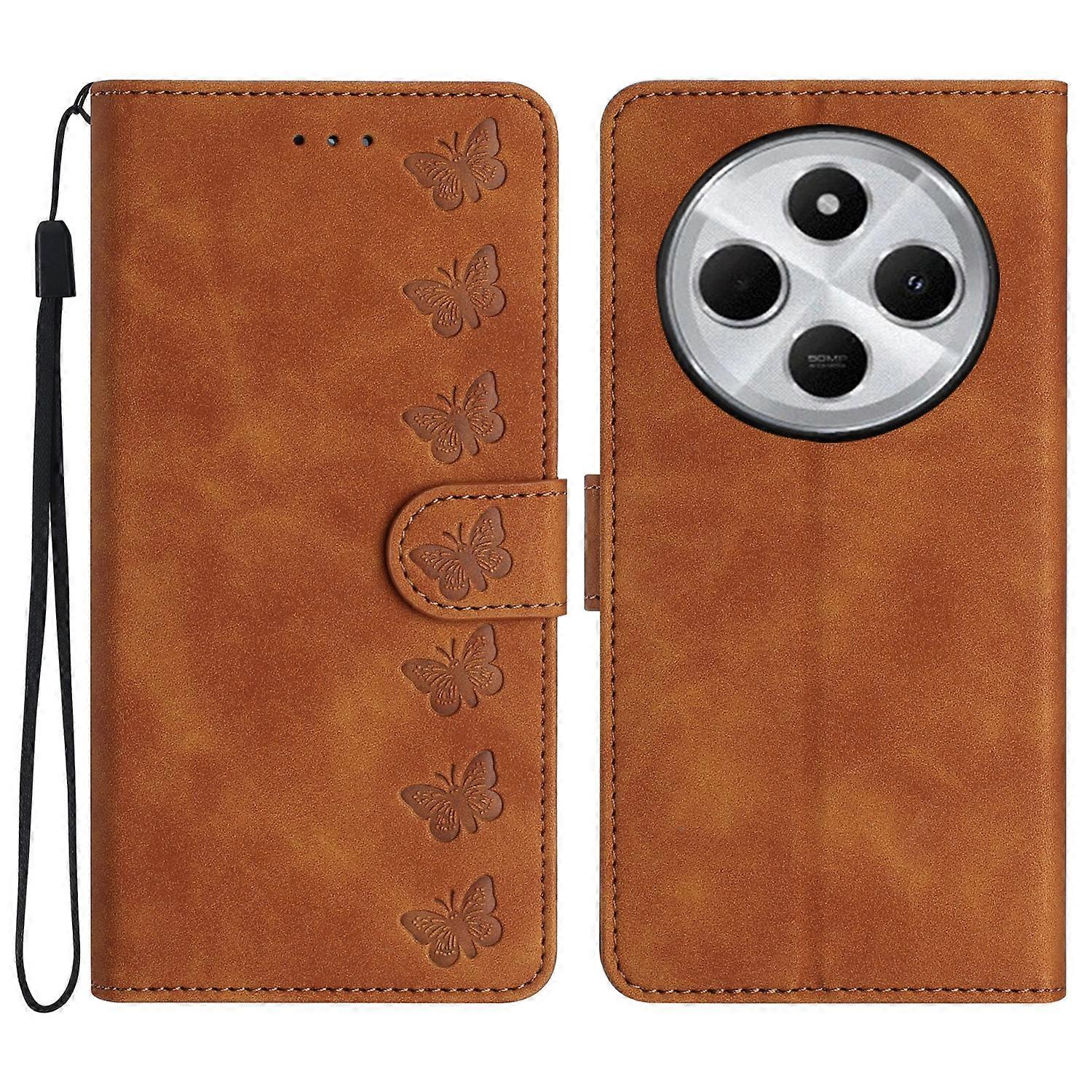 Seven Butterflies Embossed Leather Phone Case